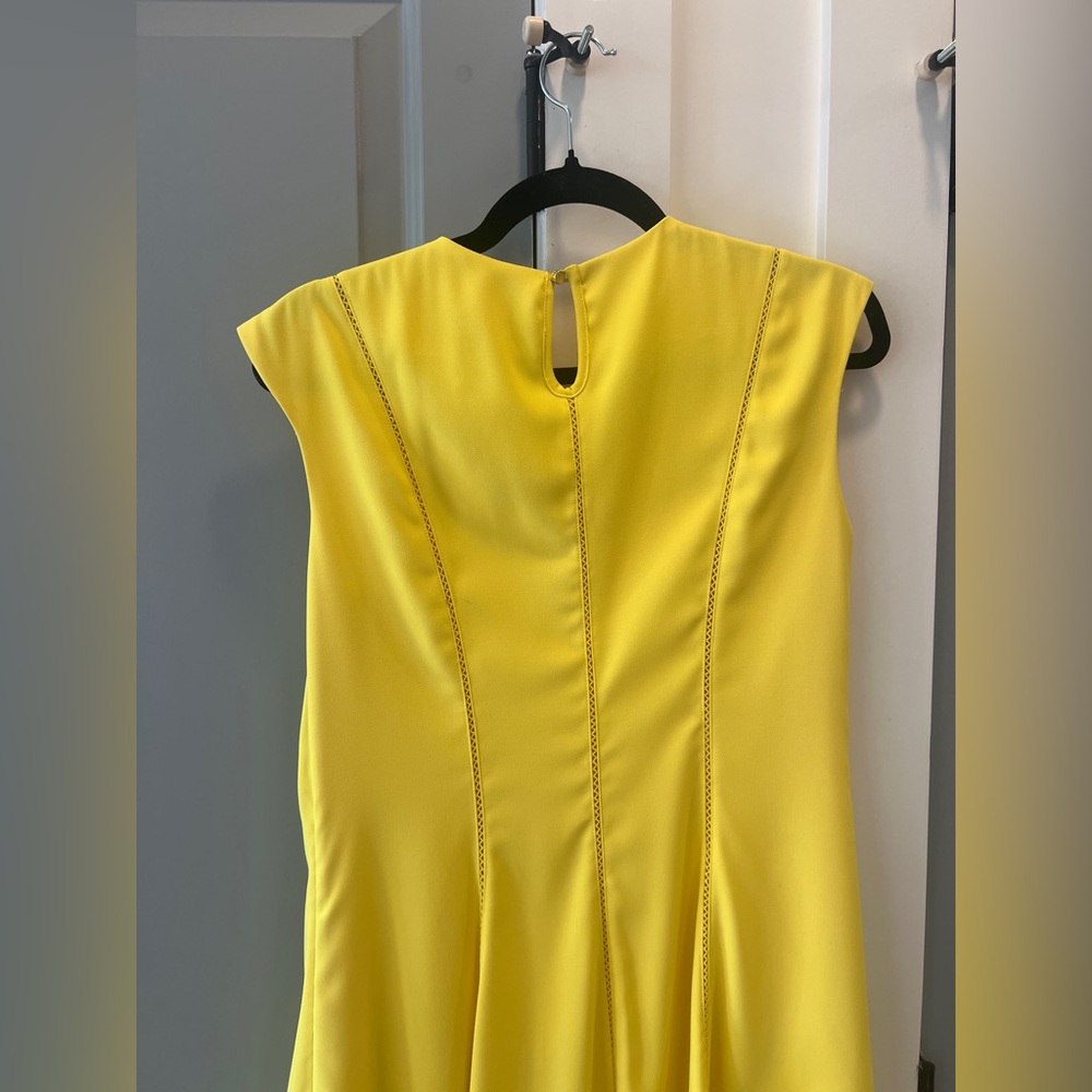 Beautiful Ted Baker Dress Vibrant Yellow Women’s UK 12 - Picture 4 of 16